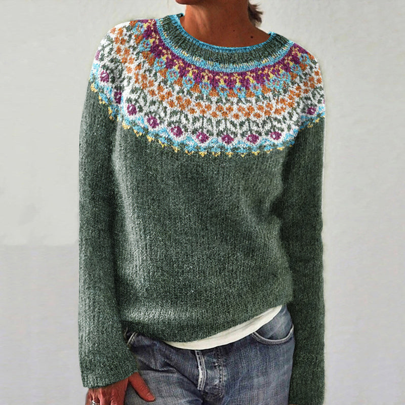 Pine | Elegant Tribal floral sweater