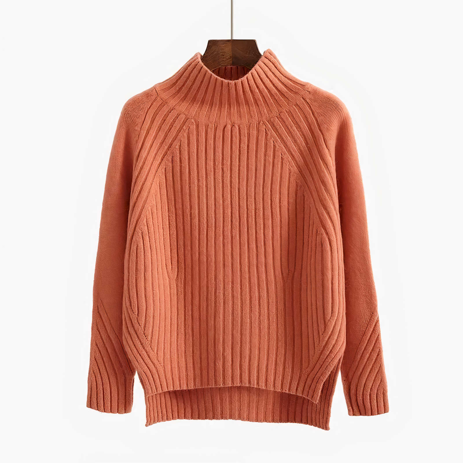 Coral | Elegant Knitted Round Neck Sweater