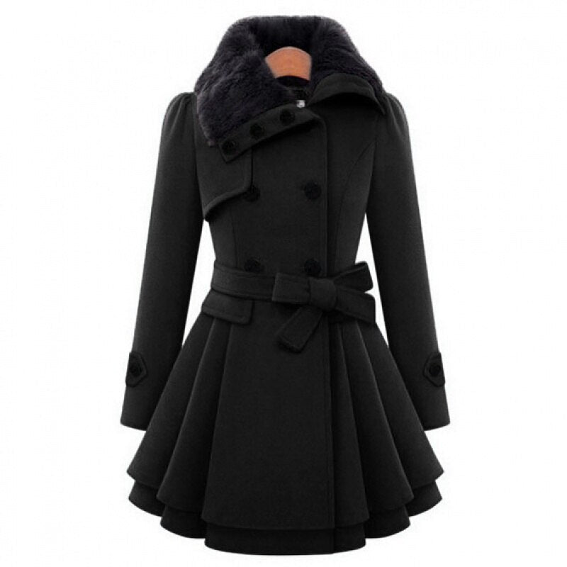 Sachia | Comfy COAT WITH FUR COLLAR