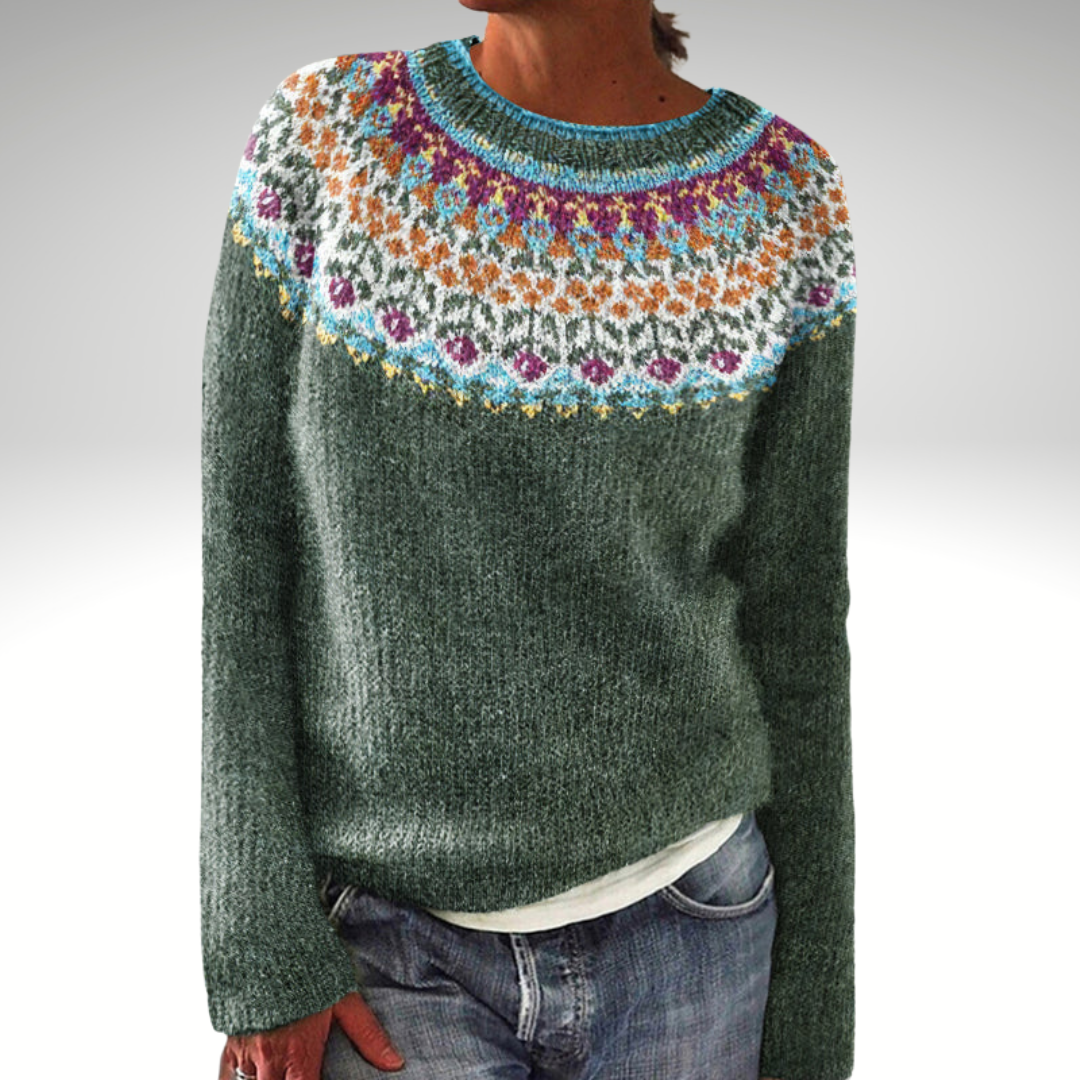 Pine | Elegant Tribal floral sweater