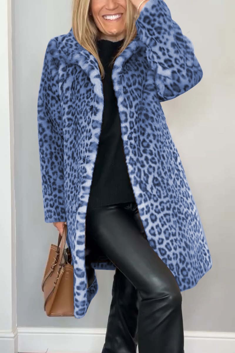 Lea | Leopard Long Soft Jacket