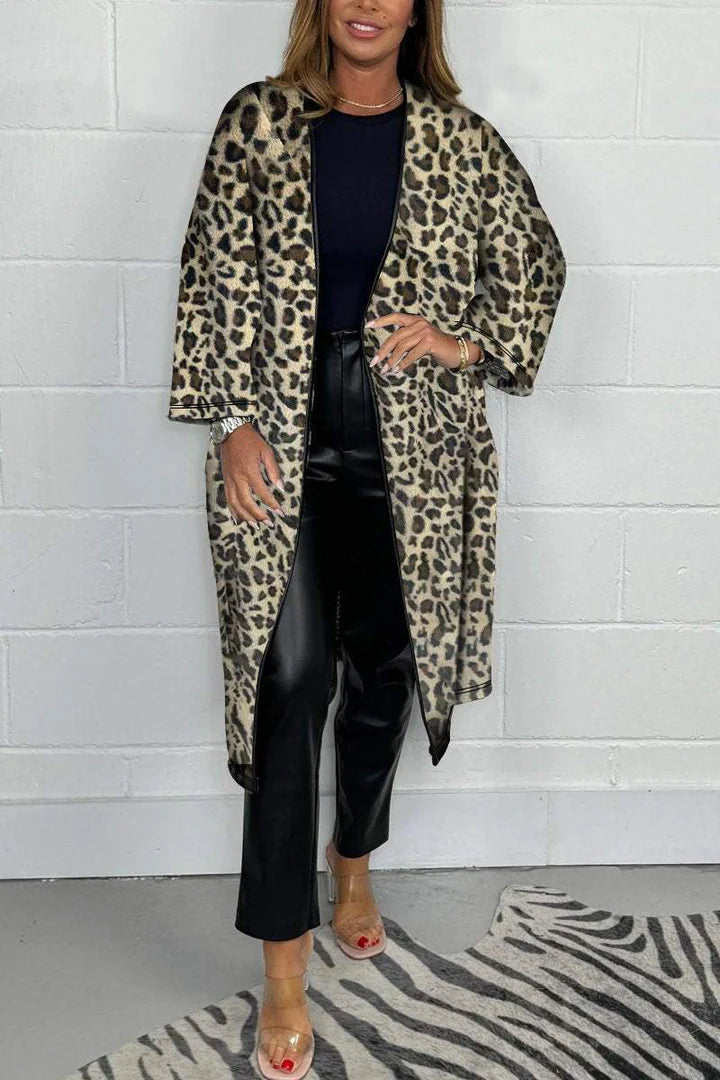 Mae | Leopard Long Soft Jacket