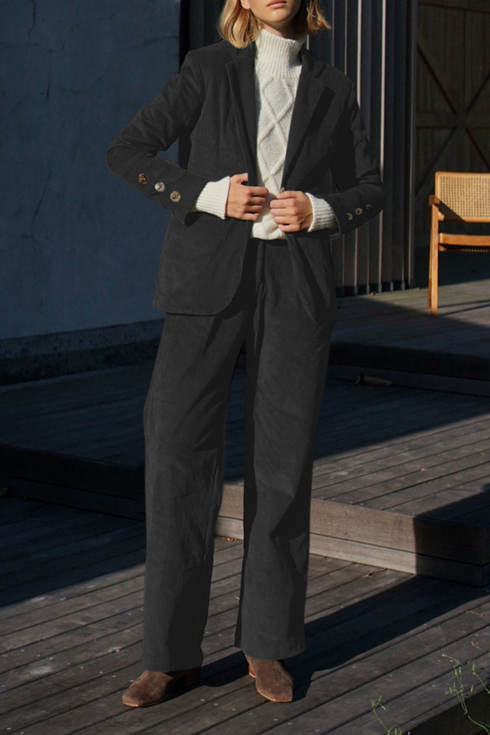 Lara | Elegant Casual Corduroy Suit