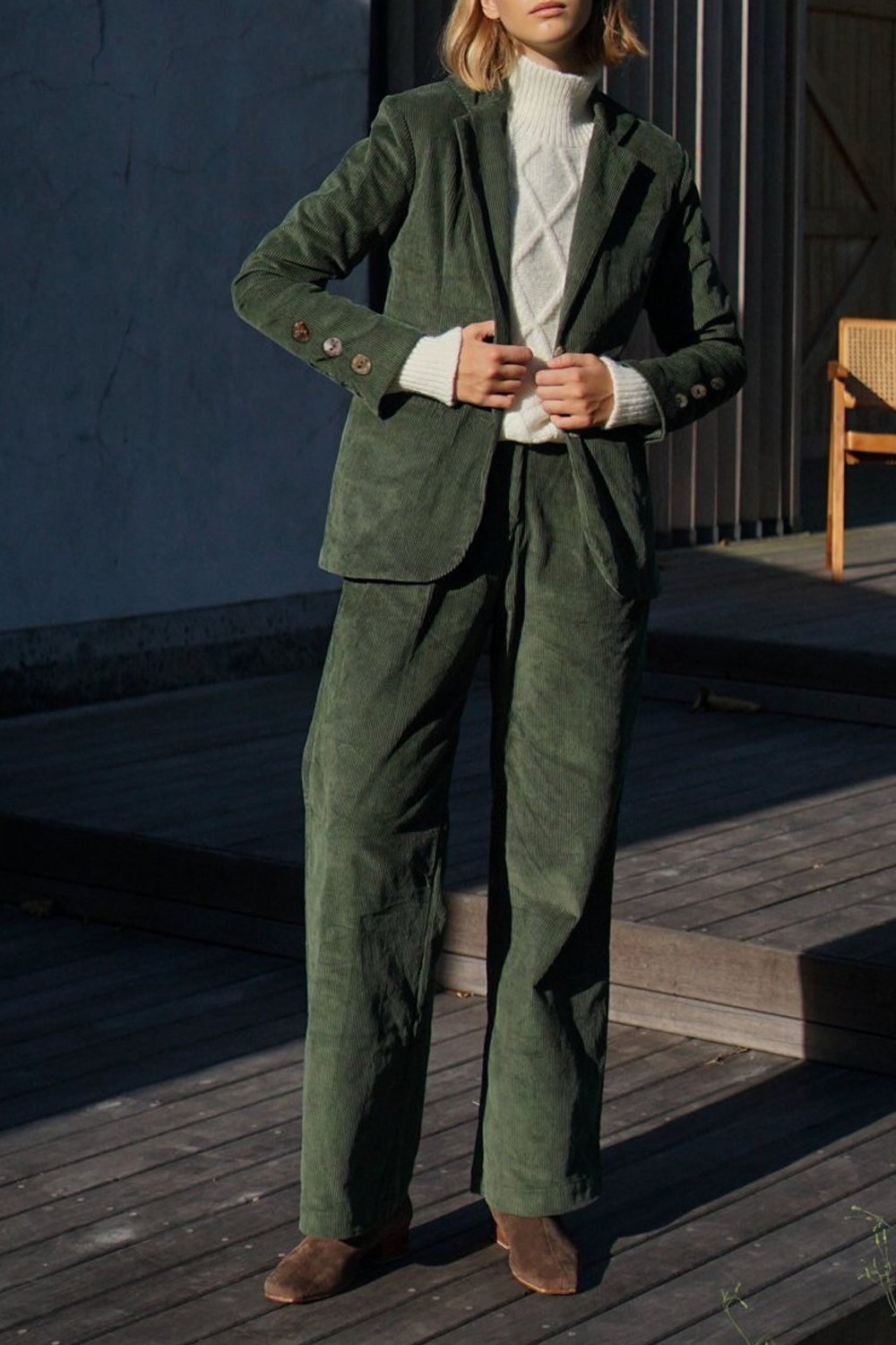 Lara | Elegant Casual Corduroy Suit