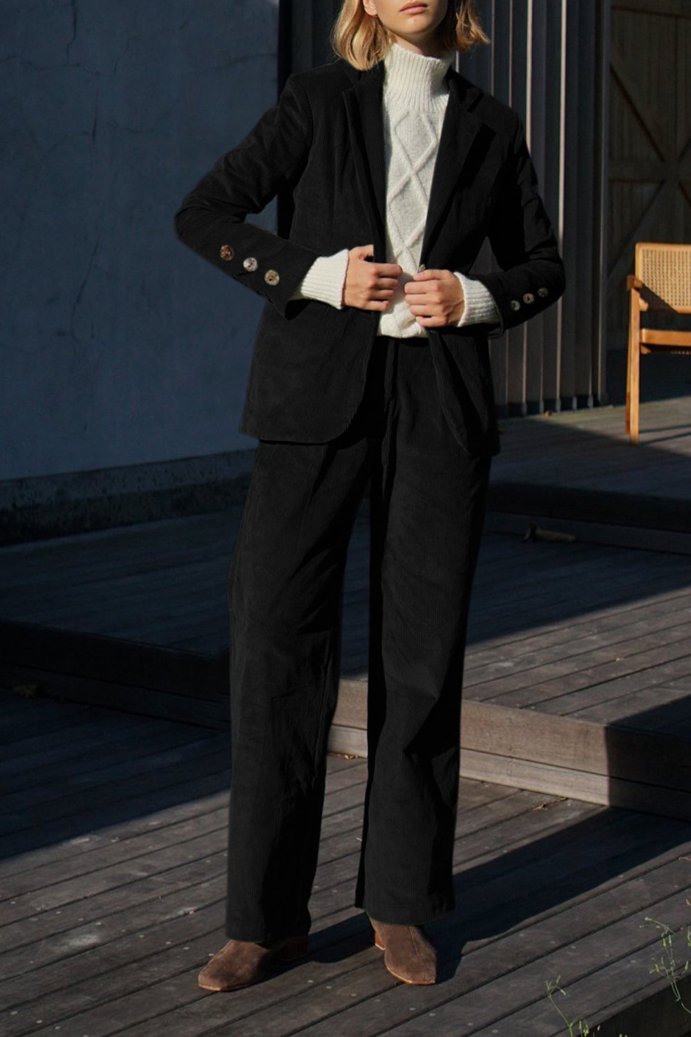 Lara | Elegant Casual Corduroy Suit