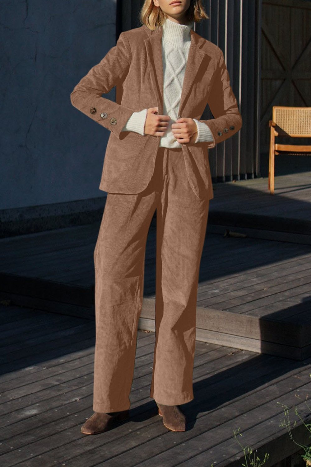 Lara | Elegant Casual Corduroy Suit